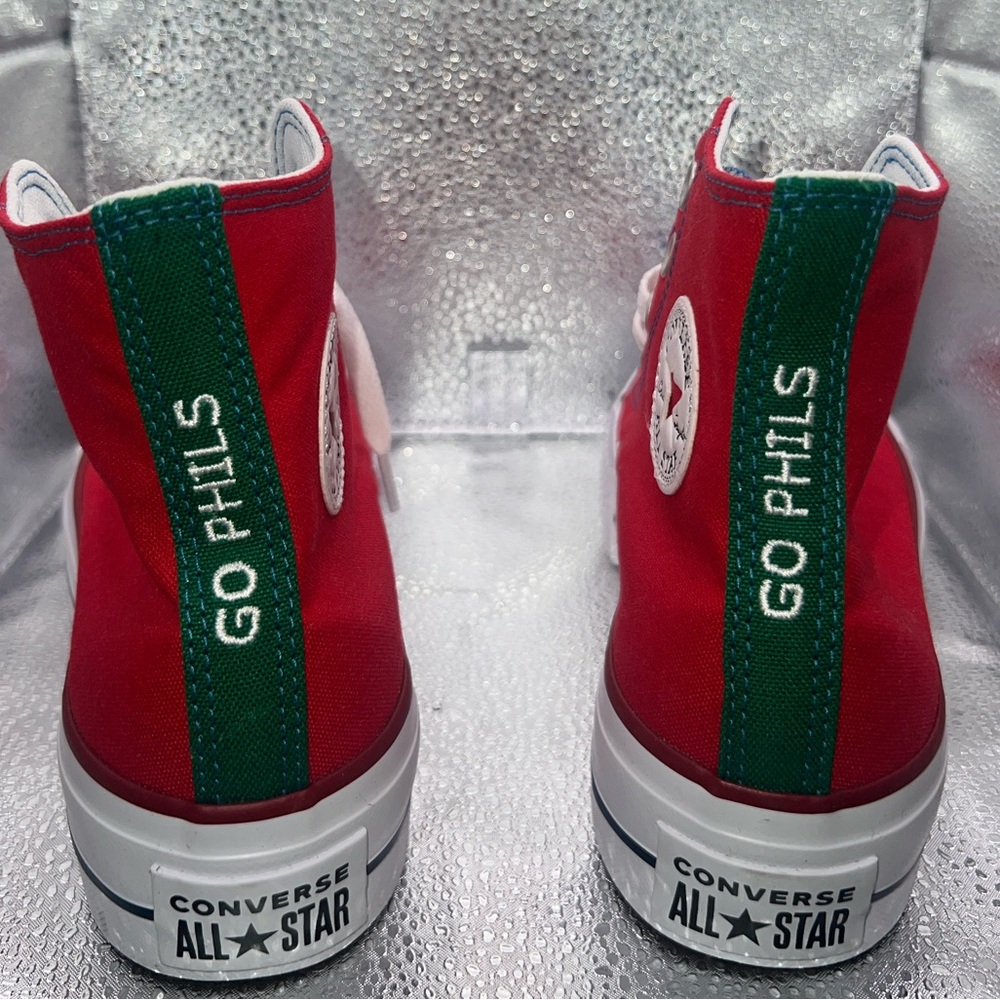 Custom Philadelphia Phillies Platform Converse‎ Chuck Taylor’s - Women’s 6